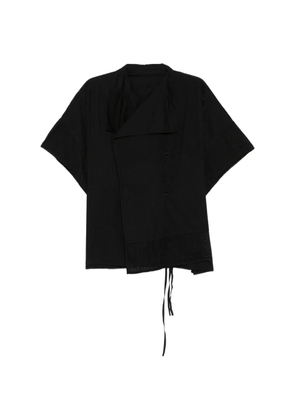 Y's half sleeve gown shirt - Black