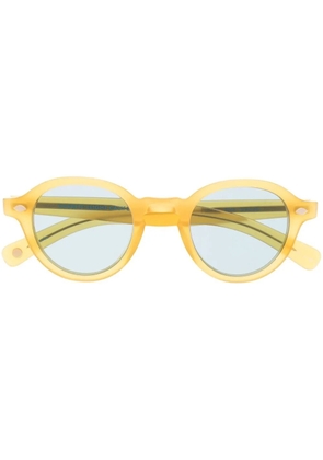 Garrett Leight Flipper round-frame sunglasses - Yellow
