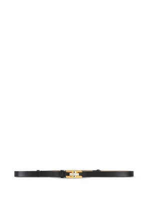 Elisabetta Franchi jewel-embelished logo-plaque leather belt - Black