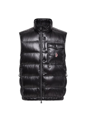 Moncler logo-patch padded vest - Black