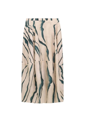 Liviana Conti Amber abstract print mid skirt - Neutrals