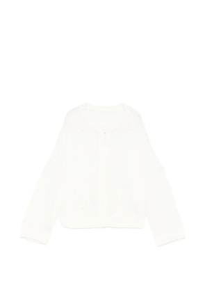 Y's Pointelle cardigan - White