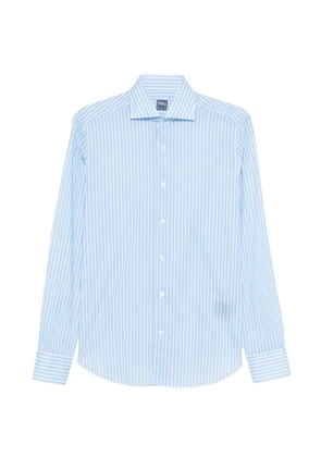Fedeli striped-pattern shirt - Blue
