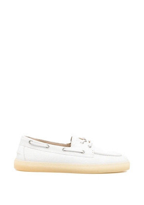 Copenhagen tie-fastening leather loafers - White