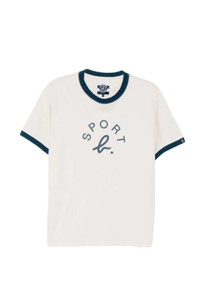 SPORT b. by agnès b. logo-print ringer T-shirt - Pink