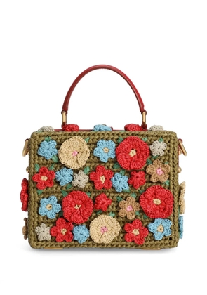 Dolce & Gabbana floral-appliqué tote bag - Green