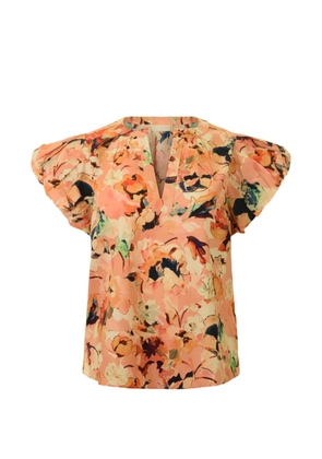 Ulla Johnson floral V-neck blouse - Orange