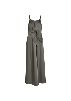 Emporio Armani tie-waist maxi dress - Grey