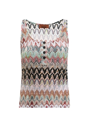 Missoni button patterned top - Neutrals