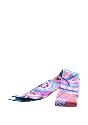 Hermès Pre-Owned 2020-2025 Rose De Compas Silk Twilly Scarf scarves - Blue
