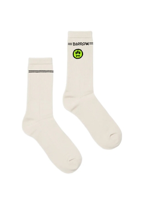 BARROW ribbed smiley socks - Neutrals