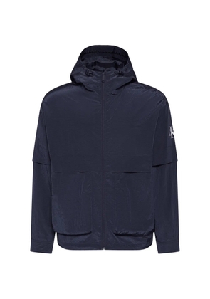 Calvin Klein logo-print hooded jacket - Blue