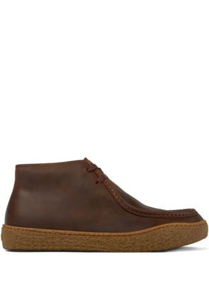 Camper leather lace-up boots - Brown