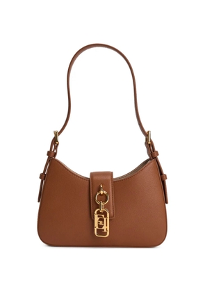 Elisabetta Franchi small logo-charm shoulder bag - Brown