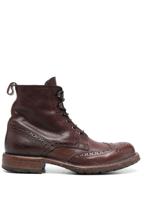 Moma brogue-detail ankle boots - Brown