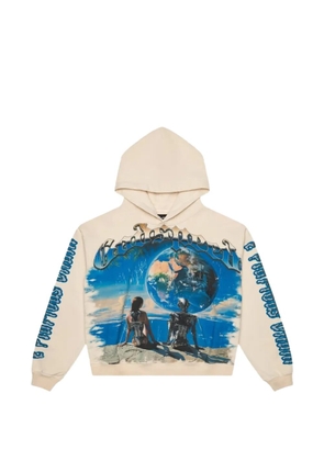 GODSPEED Artificial Love print hoodie - Neutrals