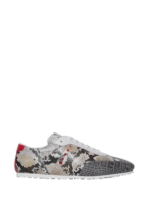 Marni lace-up animal-print sneakers - Grey