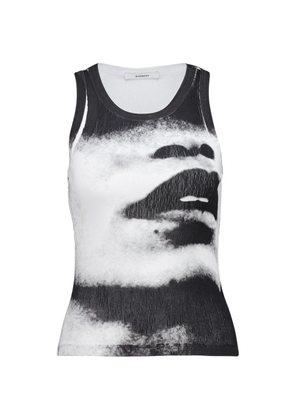 Givenchy artistic-print fitted tank top - Black
