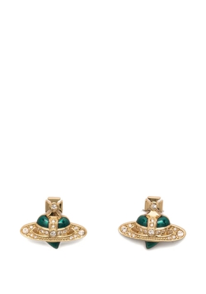 Vivienne Westwood diamante heart earrings - Gold