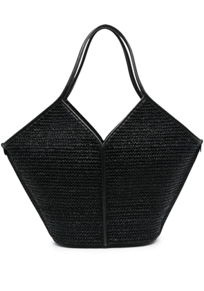 Hereu Calella raffia tote bag - Black