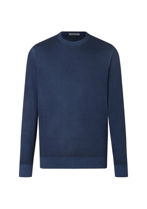 Corneliani ribbed crew neck sweater - Blue