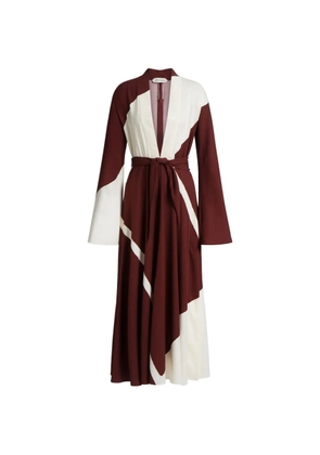 Alberta Ferretti V-neck maxi dress - Brown