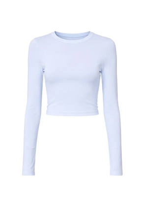 Enza Costa long-sleeve crop top - Blue