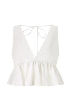 PINKO V-neck peplum top - White