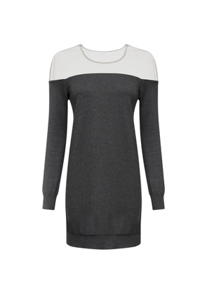 MM6 Maison Margiela long-sleeve mini cotton dress - Grey