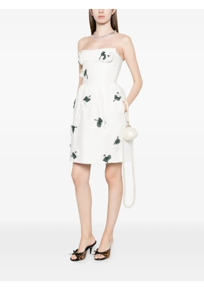 SHUSHU/TONG floral ruffle mini dress - White