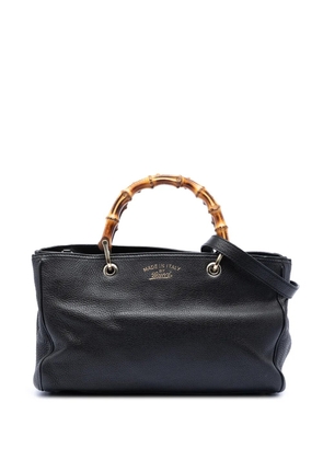 Gucci Pre-Owned 2016-2025 Medium Calfskin Bamboo Shopper satchel - Black