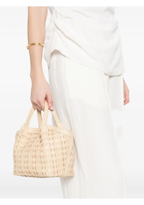 Serapian mini Secret mosaico ribbon tote bag - Neutrals