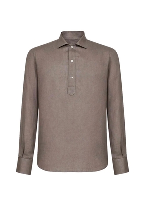 Tagliatore three-button polo shirt - Brown