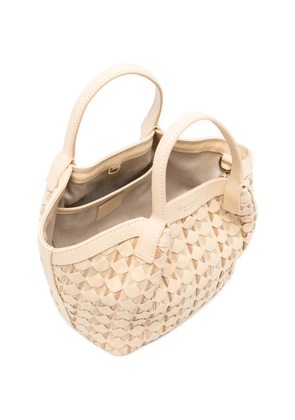 Serapian mini Secret mosaico ribbon tote bag - Neutrals