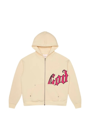 GODSPEED logo zip hoodie - Neutrals