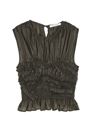 Cecilie Bahnsen CBuphi ruffled ripstop top - Green