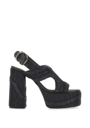 Castañer embroidered platform sandals - Black
