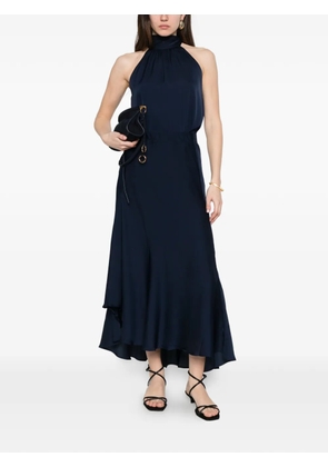 SILK95FIVE halterneck blouse - Blue