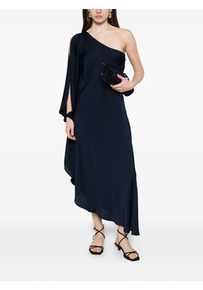 SILK95FIVE Ritz one-shoulder dress - Blue