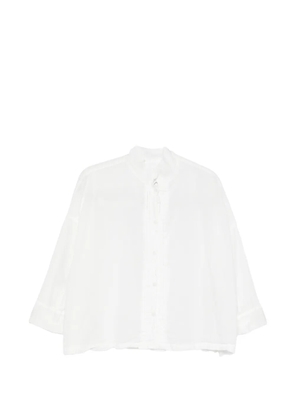 Ricorrrobe button mandarin collar top - White