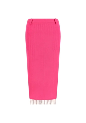 The Attico asymmetric stripe midi skirt - Pink