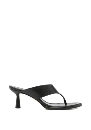 Aeyde Olenna leather heel sandals - Black