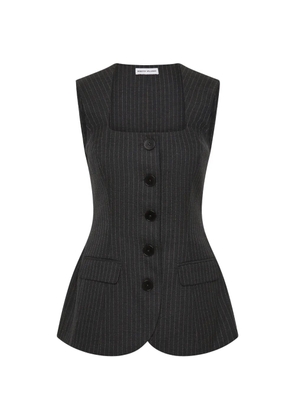 Rebecca Vallance Harri pinstripe button-up top - Grey