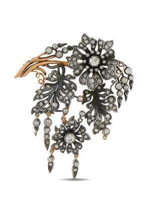 LB Exclusive floral diamond brooch - Pink