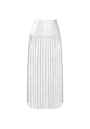 Temperley London Filigree pleated midi skirt - Silver