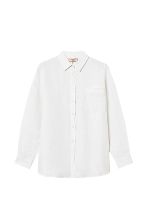 TWINSET chest-pocket tie-back shirt - White