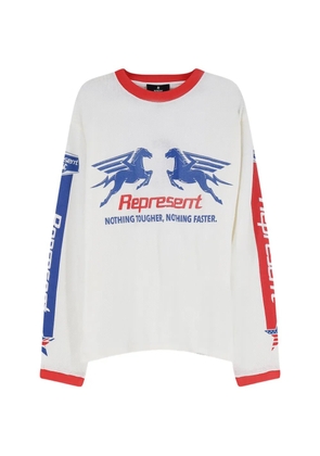 Represent graphic-print long-sleeved T-shirt - White