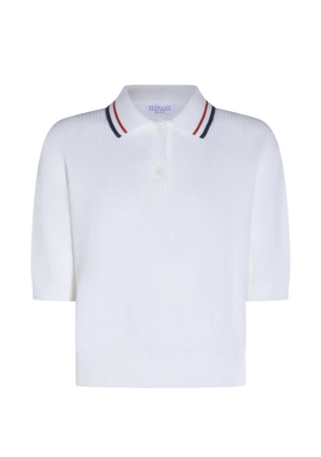 Brunello Cucinelli striped polo shirt - White