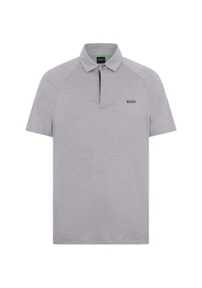 BOSS logo-print polo shirt - Grey