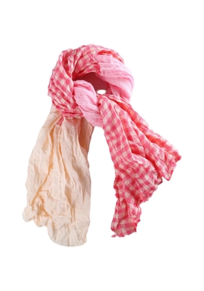 Daniela Gregis checked scarf - Pink